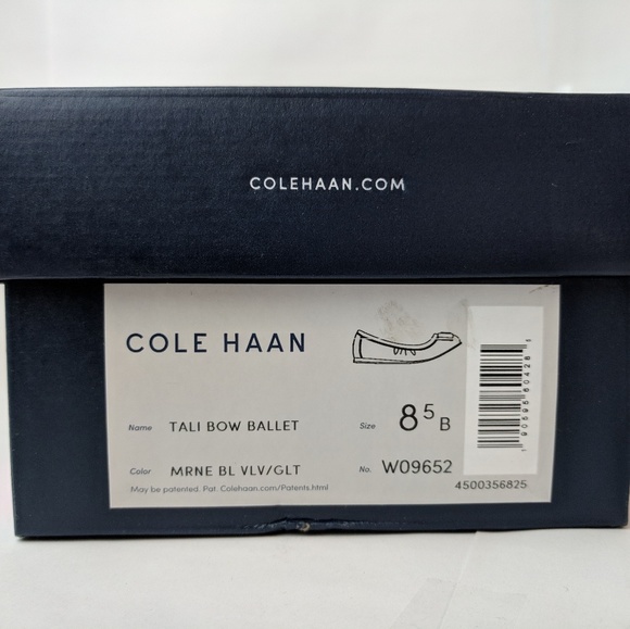 Cole Haan Tali Bow Blue Velvet Ballet Flats 8.5 - Picture 4 of 8